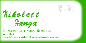 nikolett hanga business card